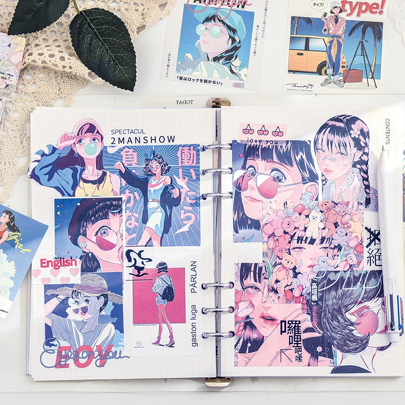 60pcs/lot Memo Pads Sticky Notes Fresh and cute retro Paper diary Scrapbooking Stickers Office School stationery Notepad