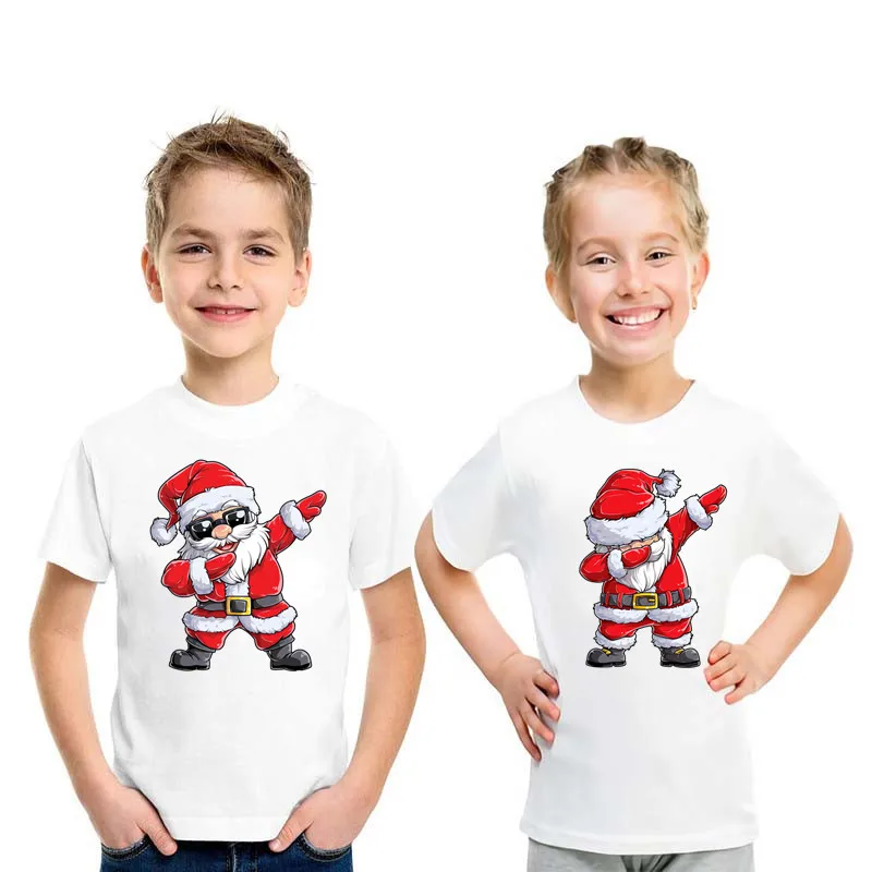 

Dabbing Santa Merry Christmas Cartoon Kids T-shirts Funny Boys Tshirt Baby Girls Clothes Children Tops Gift Present,HKP5112