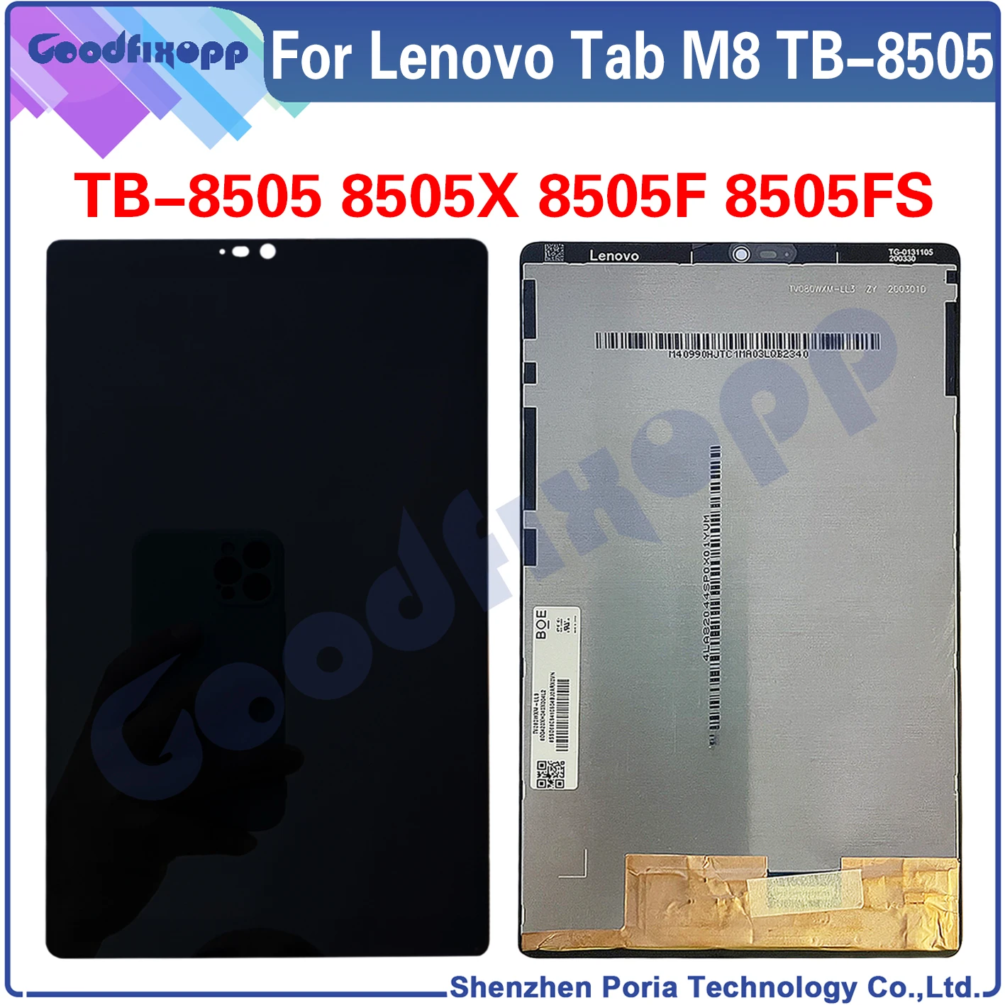 100% Test AAA For Tab M8 HD PRC ROW TB-8505X TB-8505F TB-8505 TB 8505 LCD Display Touch Screen Digitizer Assembly Replacement