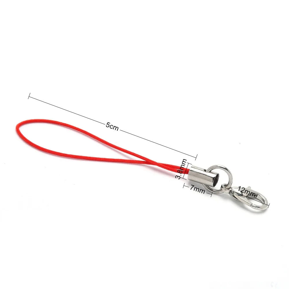 50-100 Stück Schwarze Schlüsselband-Schnur Lanyard Lariat-Schnur mit Karabinerhaken Schlüsselanhänger Haken Handy-Set Schmuckzubehör – Detail 2