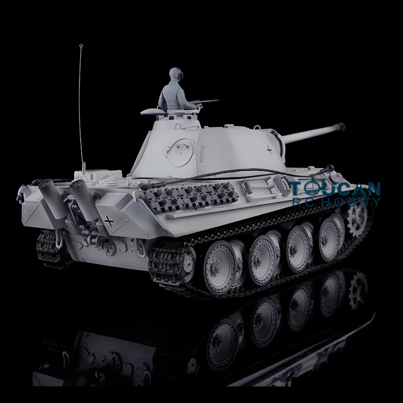 Regalos para niños Heng Long 1/16 7.0 RC Tank Plástico FPV Panther G 3879 360 °   Caja de cambios de acero con torreta TH17503-SMT4