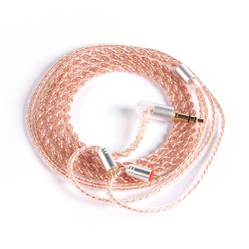 Imagen 2 del producto Keephifi KBEAR Cable de cobre de 4 núcleos con micrófono 2 pines/QDC/TFZ/MMCX conector de 3,5mm para auriculares HiFi KBEAR KS2 Lark TRI Starsea IEM