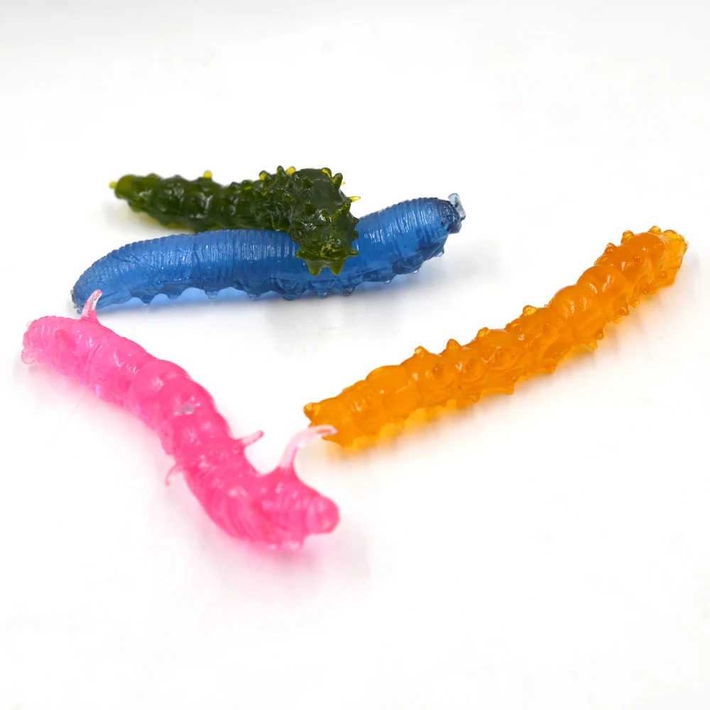MNFT 12pcs 75mm 4g Larva Soft Lures Environmental TPR Bait Fishing Lure Carp Fishing Bait Artificial Multiple Colour Soft Worm
