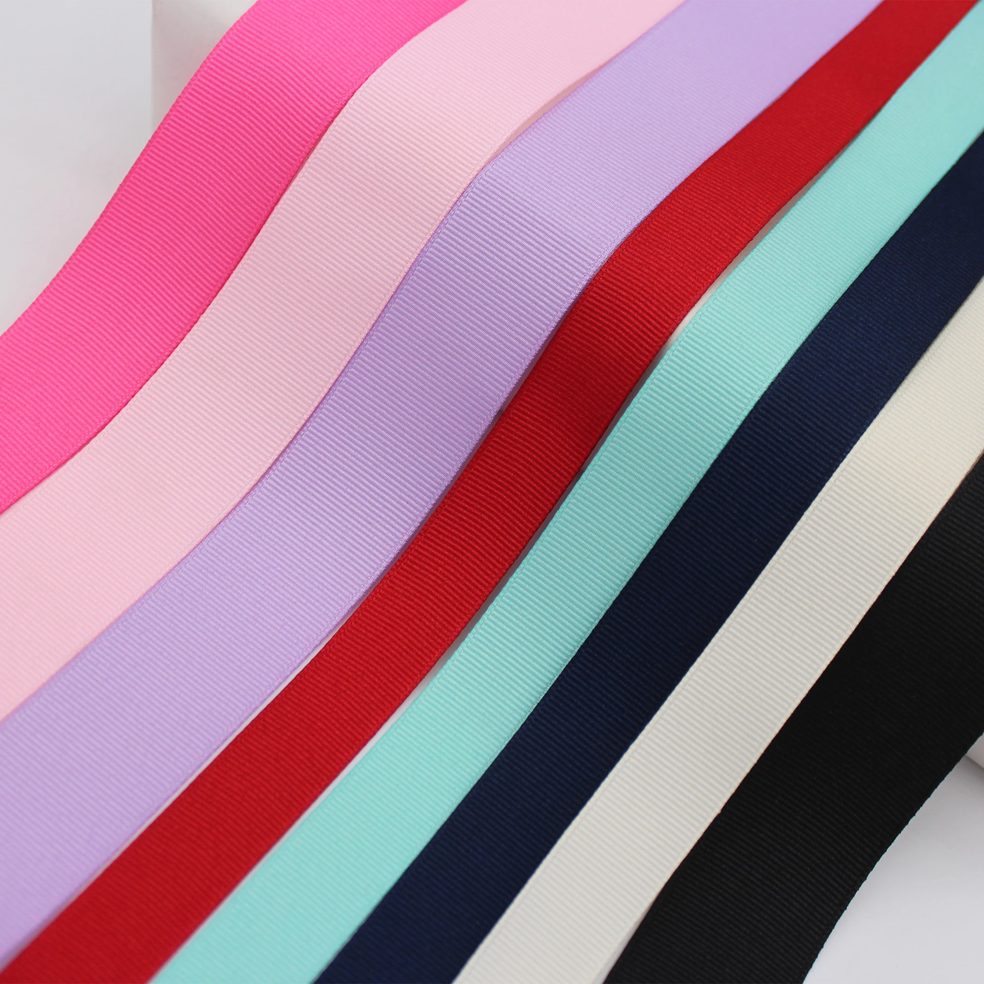 100Yard/Roll 2021 New Interlacing Grosgrain Ribbon Wrap Tapes For DIY Headwear Hair Bows Crafts Accessories 16MM 19MM 25MM 38MM