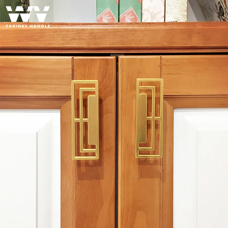 WV Kitchen Cabinet Storage Furniture Handle Closet Dressers Brass Gold Black Bookcase Drawer Pulls Knobs Handles Hardware