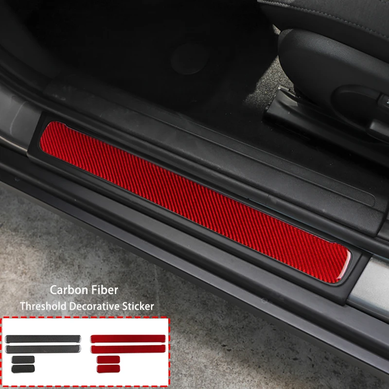 

Car Decoraction Sticker for Mini Cooper F54 Accessories Carbon Fiber Car Door Sills Protector Stickers Trim Carbon Fibre Strips