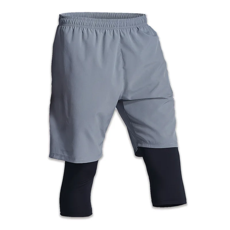 Men basketball shorts sport Running Shorts 2 in 1 Jogging Fitness Training Quick Dry Gym Shorts gym tight Short 3/4 Pants
