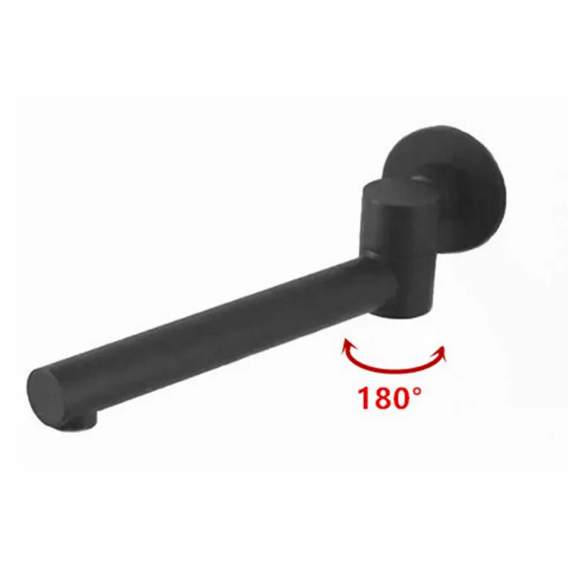 

black color In Wall Mounted Spout With Shower Faucet Set Accessories SA091