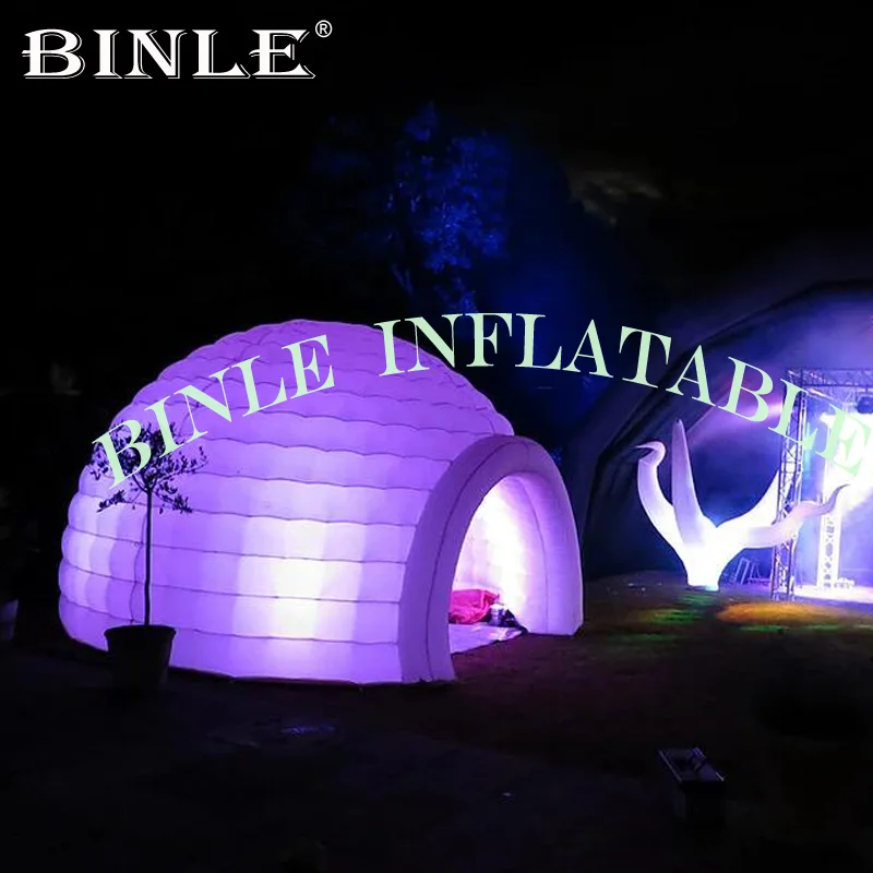 Custom marquee Igloo Inflatable dome Tent with LED,inflatable camping tent,inflatable party tents for sale