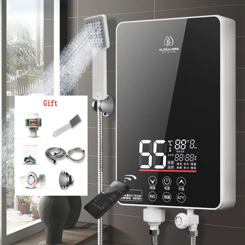 Electric Water Heaters Instant Heating 3-second Hot Shower for Home Use One-button Startup Temperature Setting Hot Water Heater