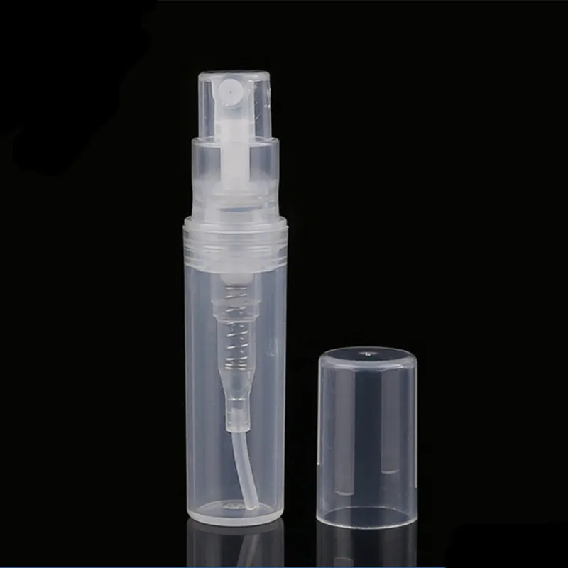 100pcs/lot 2ml 3ml 4ml 5ml Plastic Perfume Bottles Refillable Mist Sprayer Bottle Mini Promotion Sample Atomizer Empty Vials