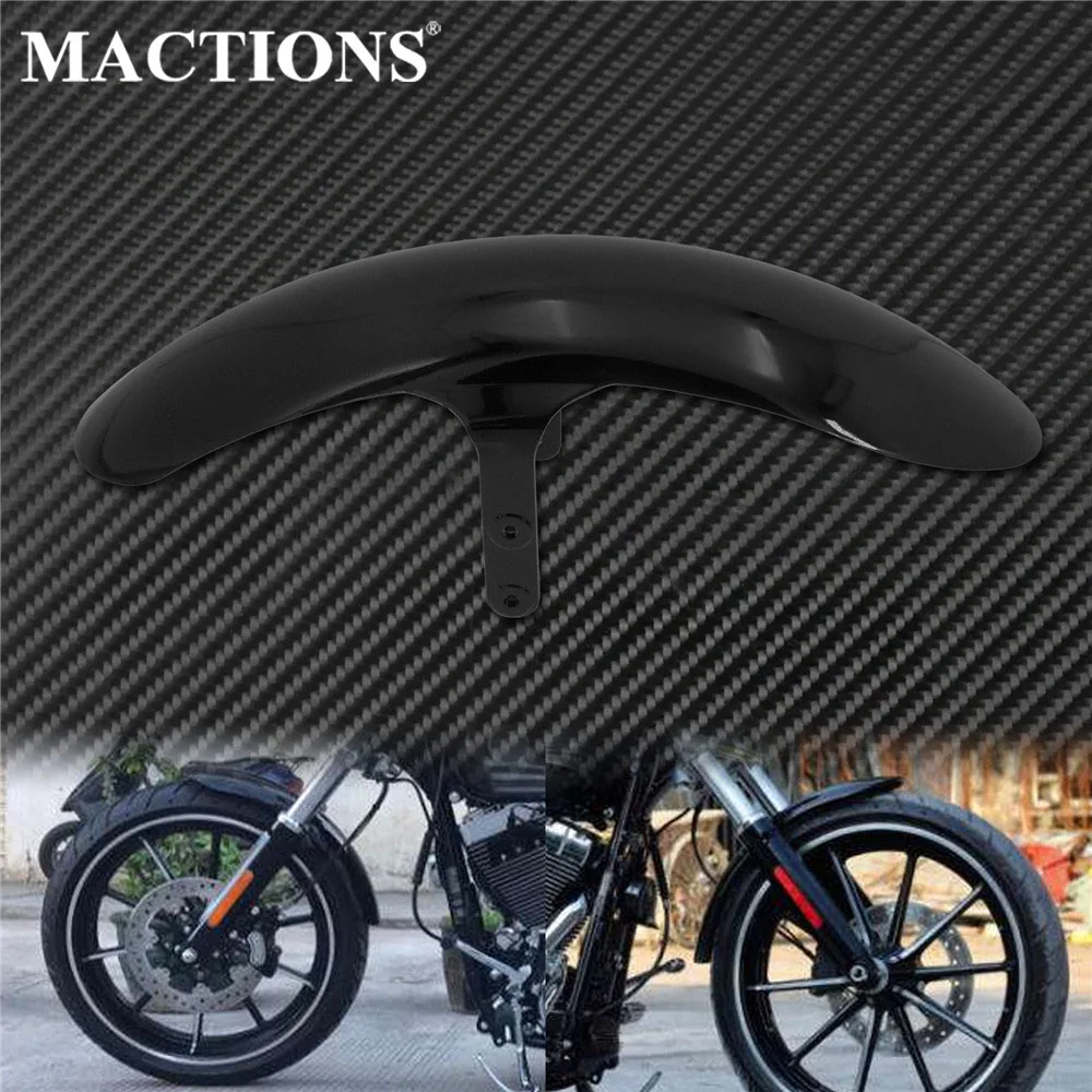 Motorcycle Front Fender Mudguards Bright Black ABS Plastic For Harley Softail Breakout FXSB 2013-2016 2017 2018