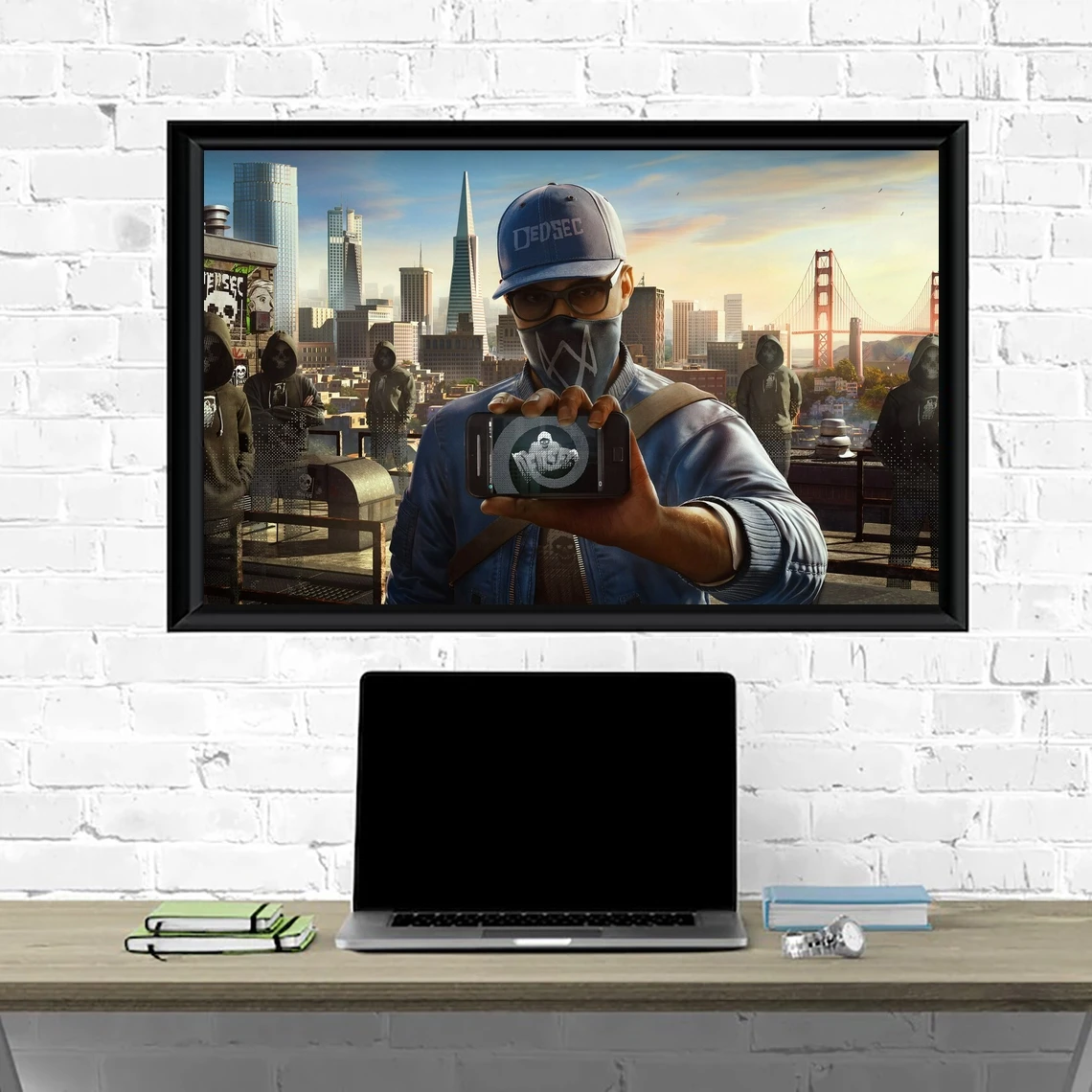 Watch Dogs 2 Marcus Game Poster Art Print Canvas Painting Wall Pictures Living Room Home Decor (No Frame)