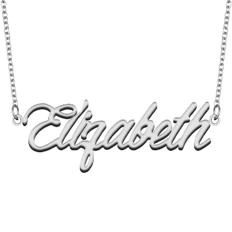 Necklace with Name Elizabeth for His Her Family Member Best Friend Birthday Gifts on Christmas Mother Day Valentine's Day