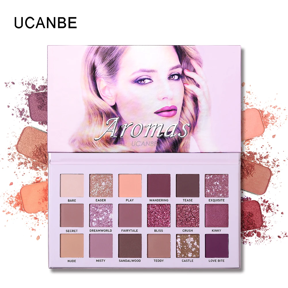 2pcs/ lot UCANBE Brand Best Selling Eye Shadow Makeup Set Glitter Shimmer Matte NUDE Palette Eyeshadow Shining Pigment Cosmetics