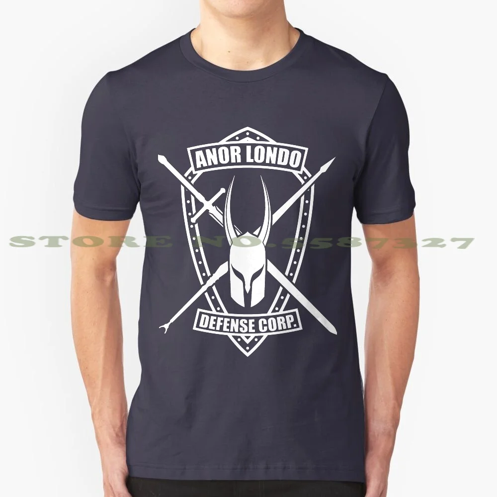 Anor Londo Defense Corp Baumwolle T-Shirt dunkle Seelen dunkel silber Ritter Schwert Pfeil Great bow Rüstung Helm Verteidigung Videospiel