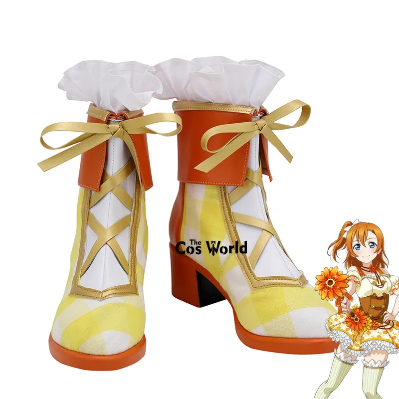 Love Live School Idol Project Bouquet Awaken Kousaka Honoka Anime Customize Cosplay Shoes Boots