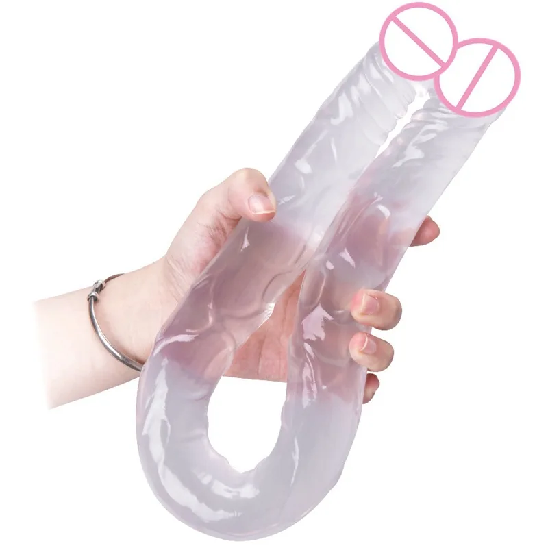 55cm/22 inch Super Huge Realistic Dildo For Lesbian Masturbator Sex Products Double Ended Dong Penis Girls Anal Sex Toy