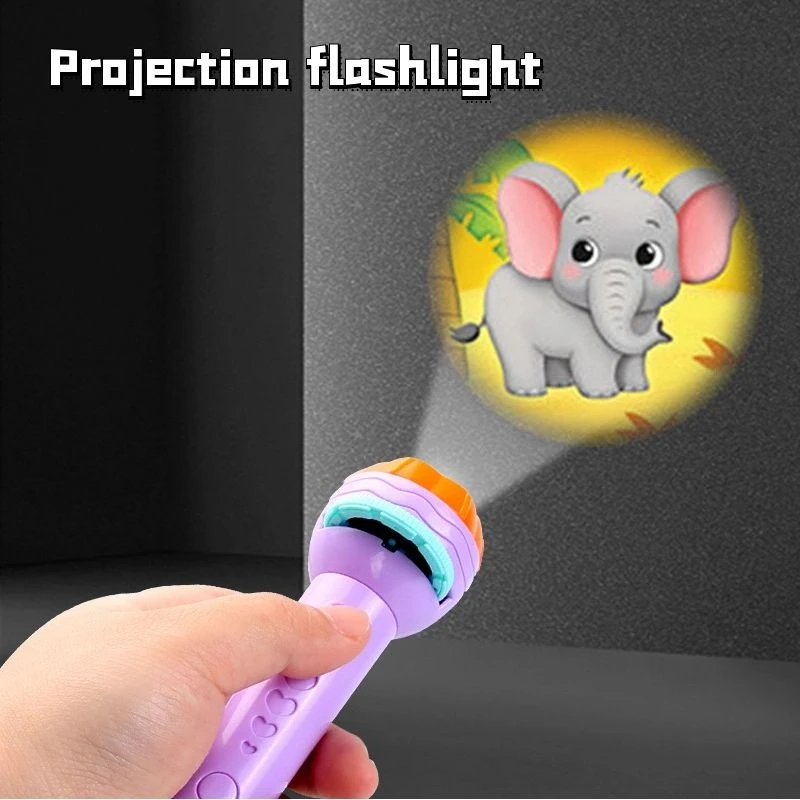 

Children Creative Projection Flashlight Luminous Projection Lamp Bedtime Story Puzzle Early Education Toys