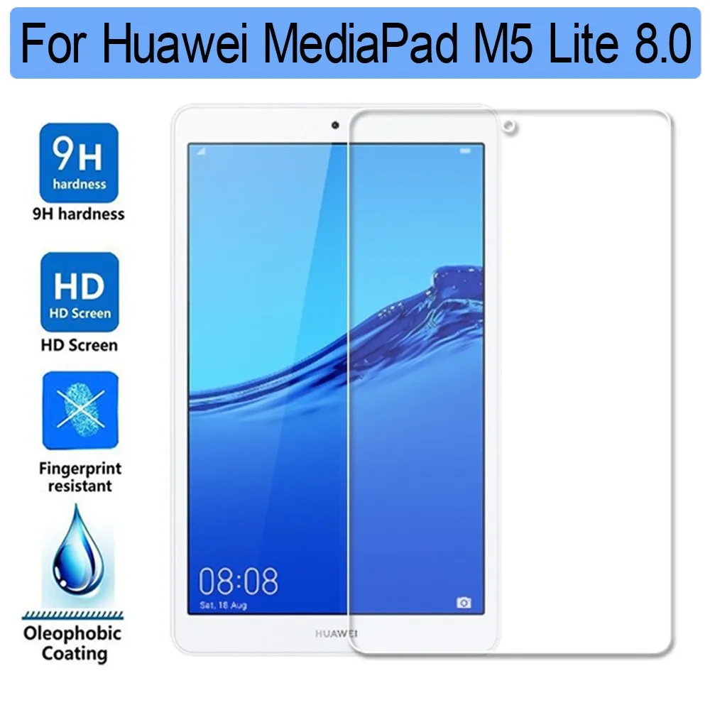 9H HD Tempered Glass for Huawei Mediapad M5 Lite 8 8.0 JDN2-L09 Screen Protector Tablet Screen Protector for Huawei M5 Lite 8\