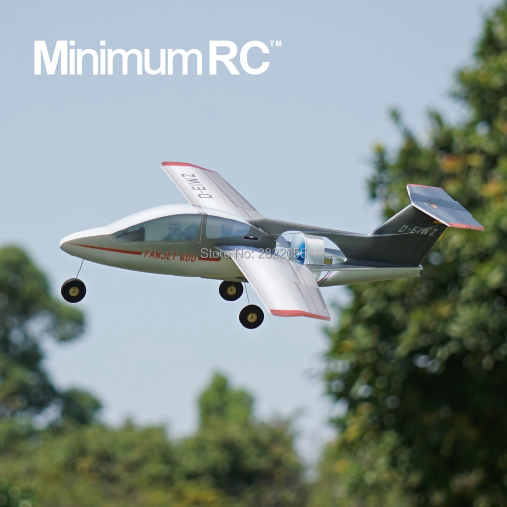 MinimumRC Fan-Jet 600 Jet 35 millimetri EDF 360 millimetri di Apertura Alare 3 Canali Allenatore ad ala Fissa Aereo RC giocattoli all\'aria aperta