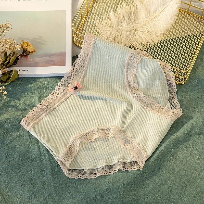 Underwear Women Cute Cotton Girl Panties Female Lace Underpants Mid Waist Sexy Panties Seamless Women\'s Briefs Girl Underpants