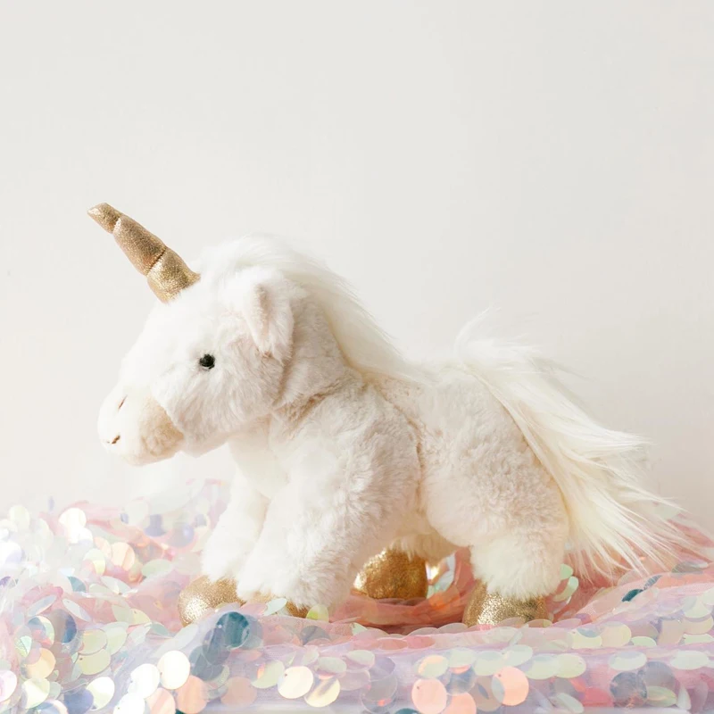 26cm Premium Plush Super Soft Golden Unicorn Kawaii Stuffed Toys For Girls Companion Doll Baby Shower Birthday Gift Room Decor