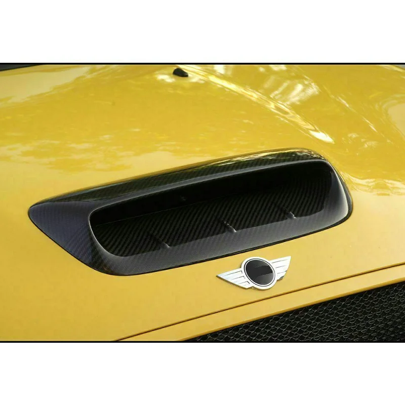 

Carbon Fiber Hood Scoop Duell AG Style For Mini R56 Cooper S Glossy Fibre Front Bonnet Vent Type DAG Air Intake Duct Cover Trim