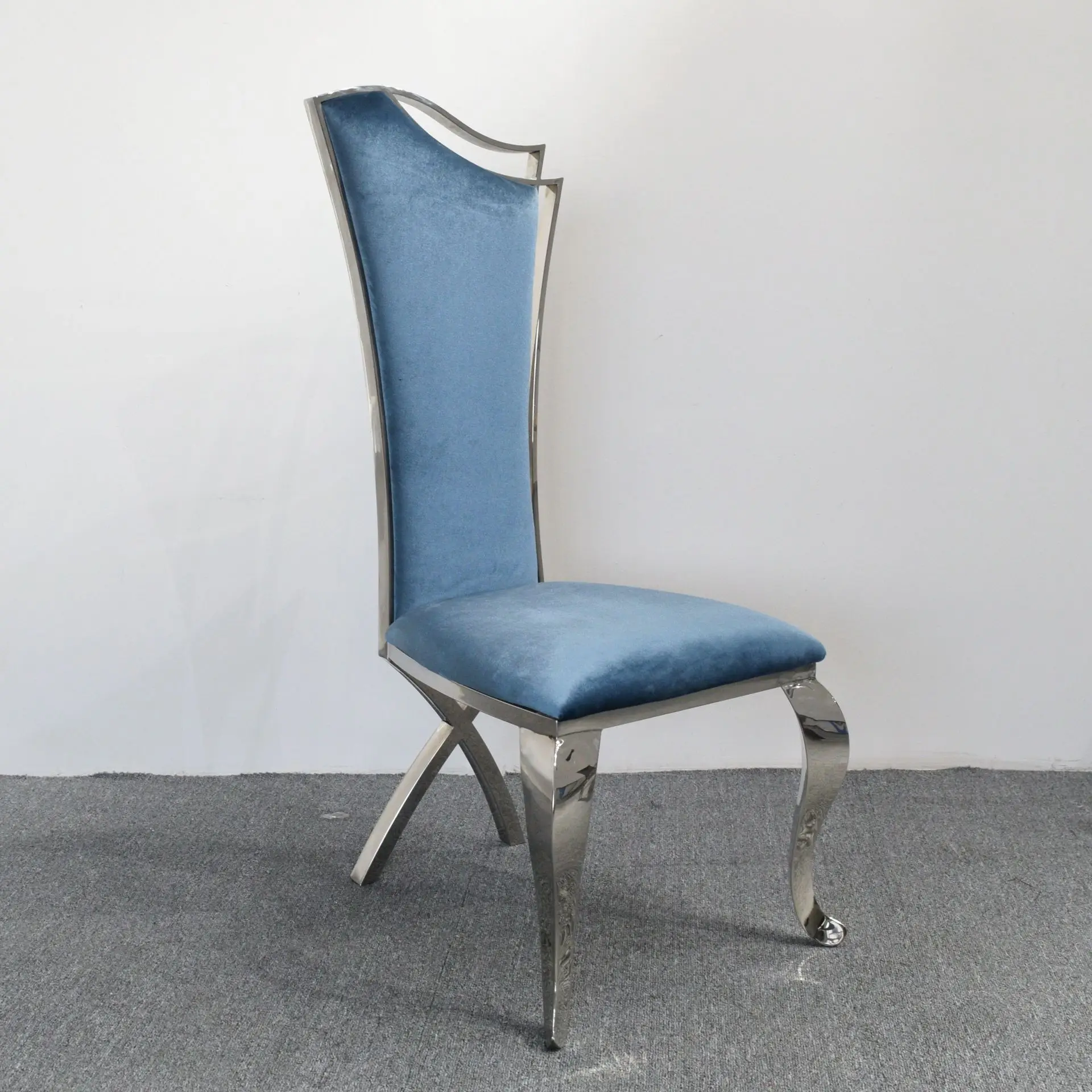 Modern Style Dining Table Metal Luxury Dining Table Rectangle Set  Chairs 21055