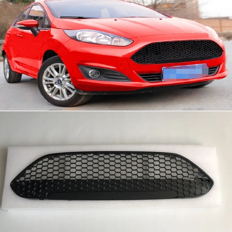 Own Design Modified ST Grille Front Racing Grills ABS Black Bumper Mask Cover For Ford FIESTA 2013 2014 2015 2016 2017