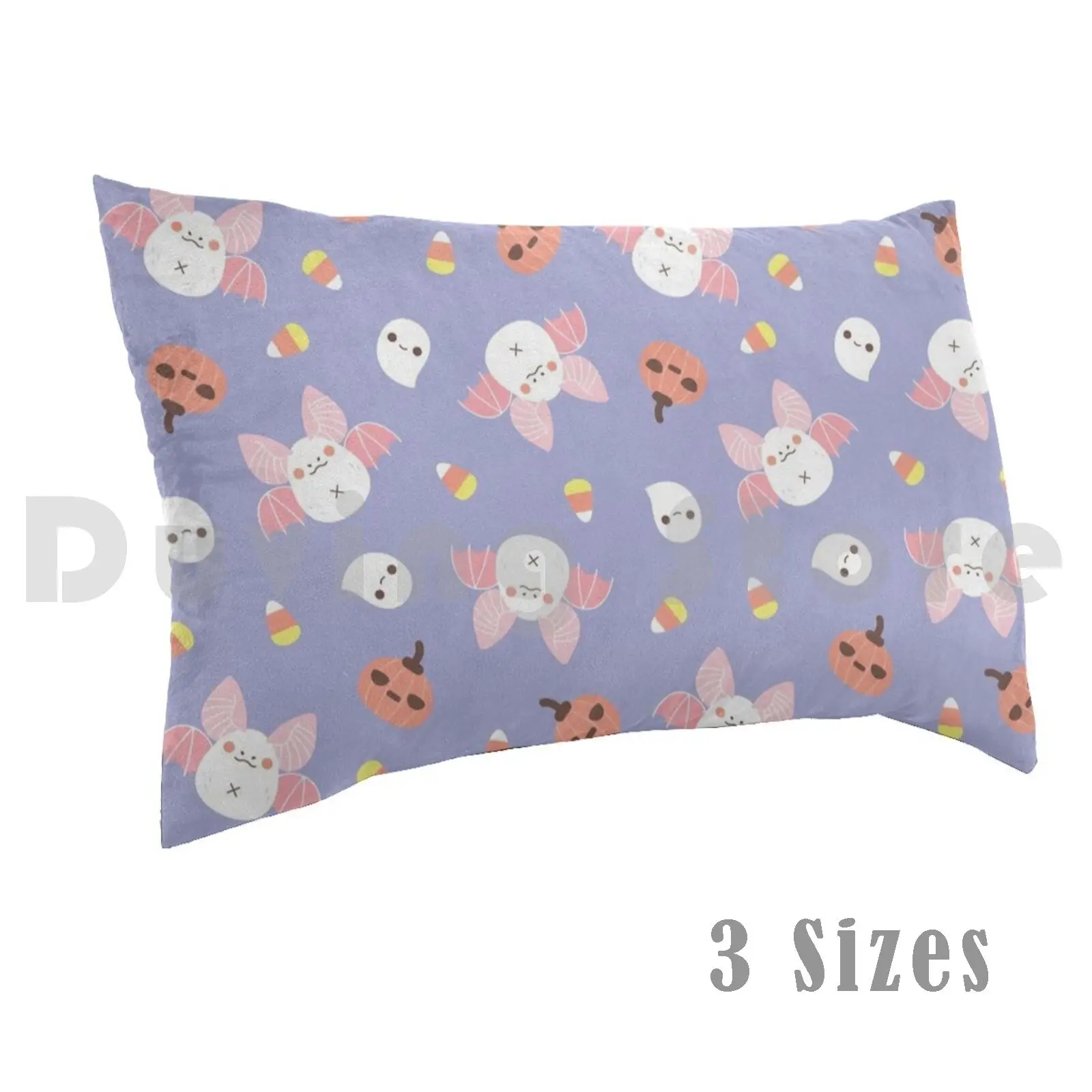 Pastel Kawaii Halloween Bat Pattern Pillow Case Printed 50x75 Pastel Kawaii Halloween Pink Bat Bat Pattern