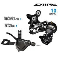 Grupo SHIMANO SAINT M820 de 10v, palanca de cambio y desviador trasero, SHADOW RD +, piezas originales de 10 velocidades