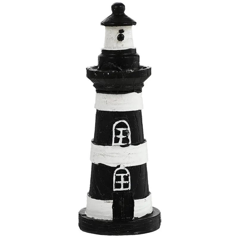 

1pc Resin Lighthouse Nautical Lighthouse Tabletop Ornament Party Decor Lookout Sand Table Aquarium Fish Tank Decor Ornaments