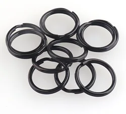 20pcs Jump Ring Black 15mm Key Chain Key Ring Iron Replacement DIY accessories Jewelry Purse Handbag Bag Making Hardware