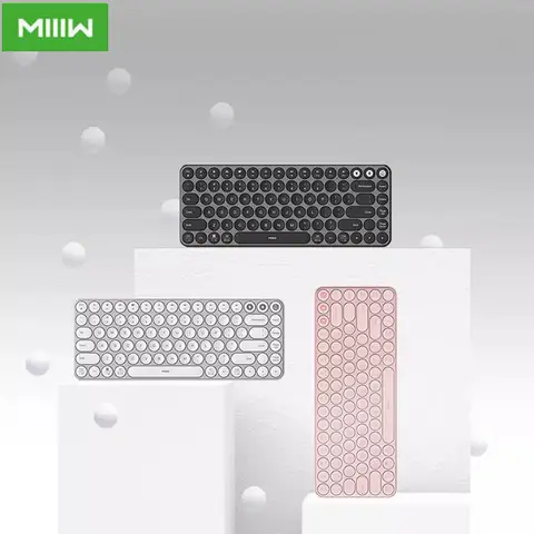 Youpin MIIIW Mini Bluetooth-kompatibelt Dual Mode-tangentbord 85 tangenter 2,4 GHz multisystem trådlöst för kontorsdator bärbar dator surfplatta 10 best sales miiiiw - №8
