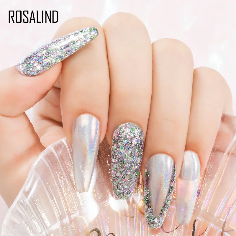 Rosalind Glitter Nagellak Gel Esmaltes Vernis Semi Permanente Top Base Coat Nail Art Manicure Shiny Schilderen Uv Nagellak