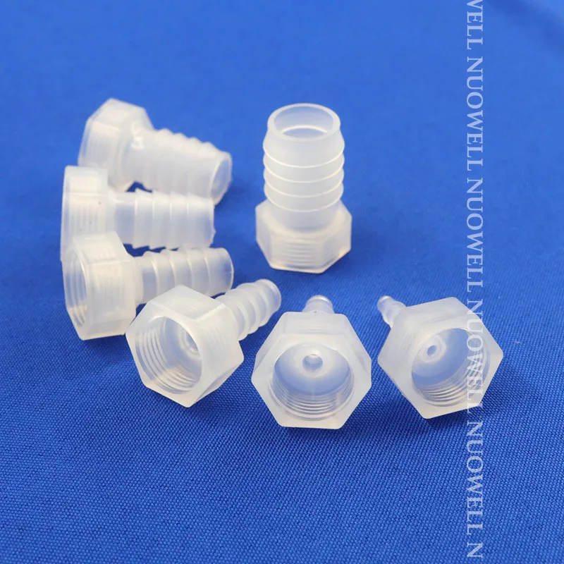 Female Thread Hose Straight Connector, Soft Pagoda Joints, Aquarium Pipe, Fish Tank Adapter, 4 ~ 12mm, 5-100Pcs