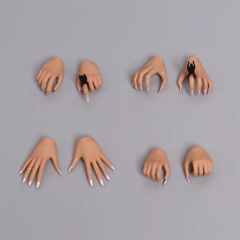 1/6 Replaceable Nail Fingers Hands Shape Props Fit Female PH TBL Pale / Suntan Action Figure Body