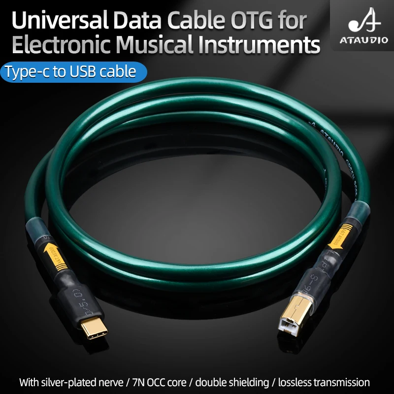 ATAUDIO usb dac tipo di cavo C-B spina hifi Stereo cavo OCC dati audio cavo digitale per telefono cellulare dac