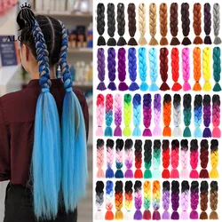 24 Inch Jumbo Braids Synthetic Braiding Hair Accessories Braids Extensions 100G/Pack Women Kanekalon for DIY Hair Alororo