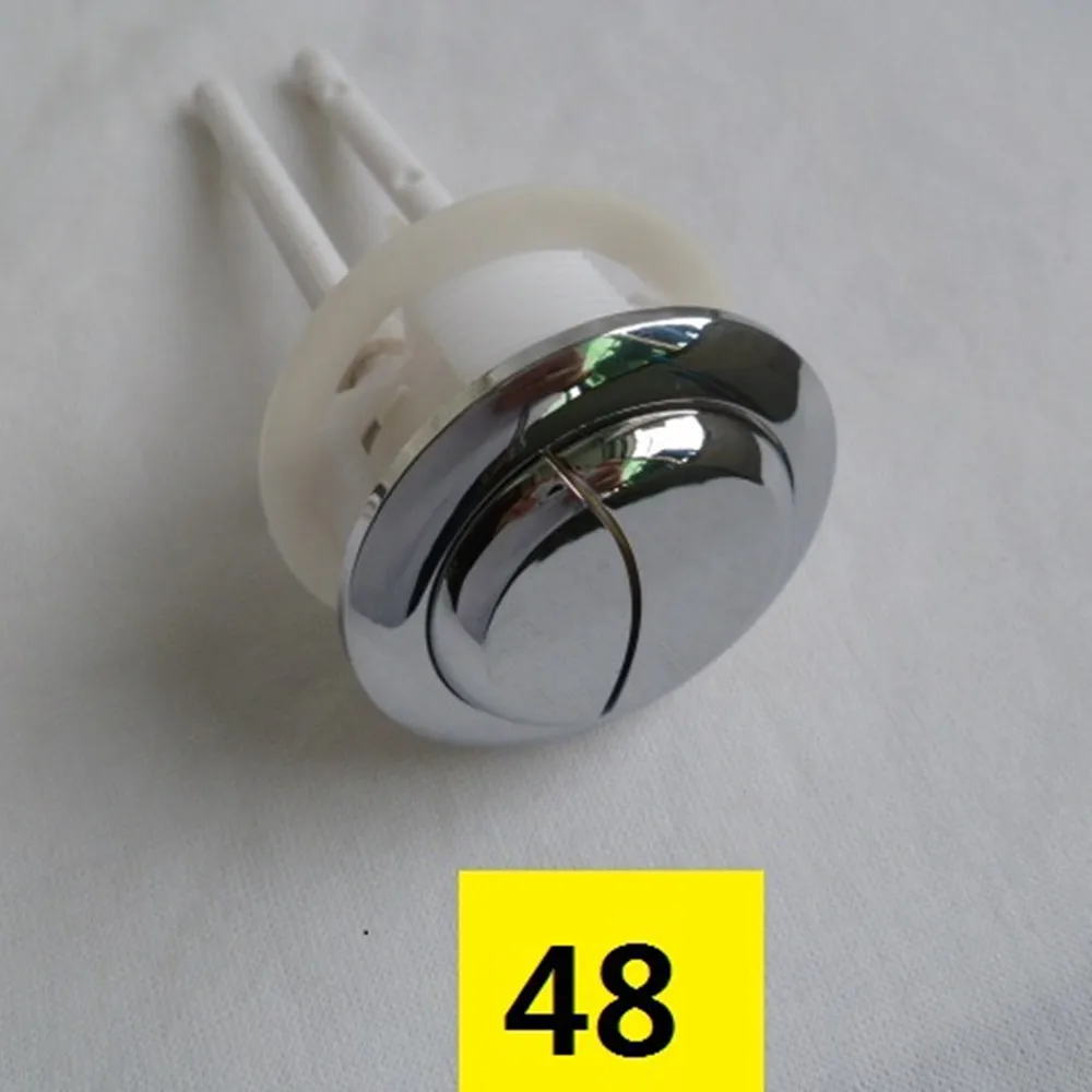 

48mm Tank Accessories Closestool Toilet Button Round Bathroom Rod Mounting Hole Push Switch Water Saving Single Press Cover