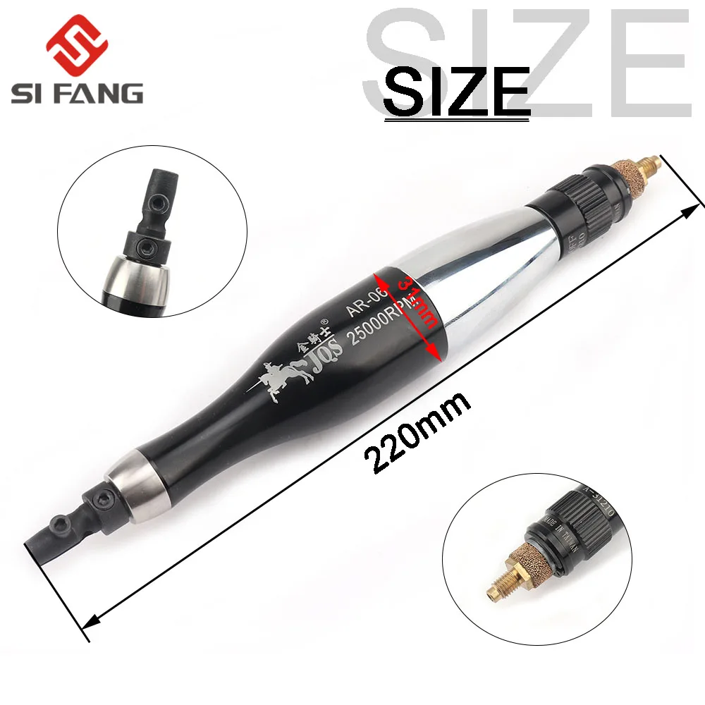 Air Micro Die Grinder Pencil Professional High Speed Cutting Wood Jewelry Polishing Grinding Engraving Pneumatic Tool 25,000 RPM