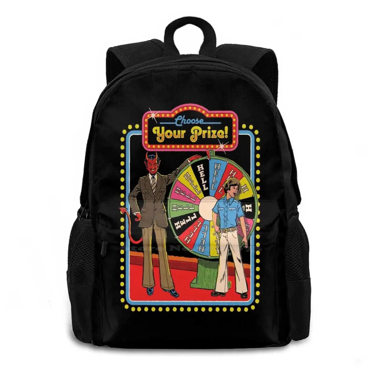 Choose Your Prize Backpacks For School Teenagers Girls Travel Bags 70S Vintage Nostalgia 80S Funny Horror Retro Humor Game Show