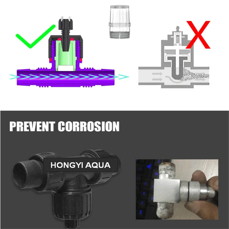 HONGYI Super CO2 Diffuser Atomizer 4 In 1 External Aquarium Check Valve Bubble Counter Replace Ceramic