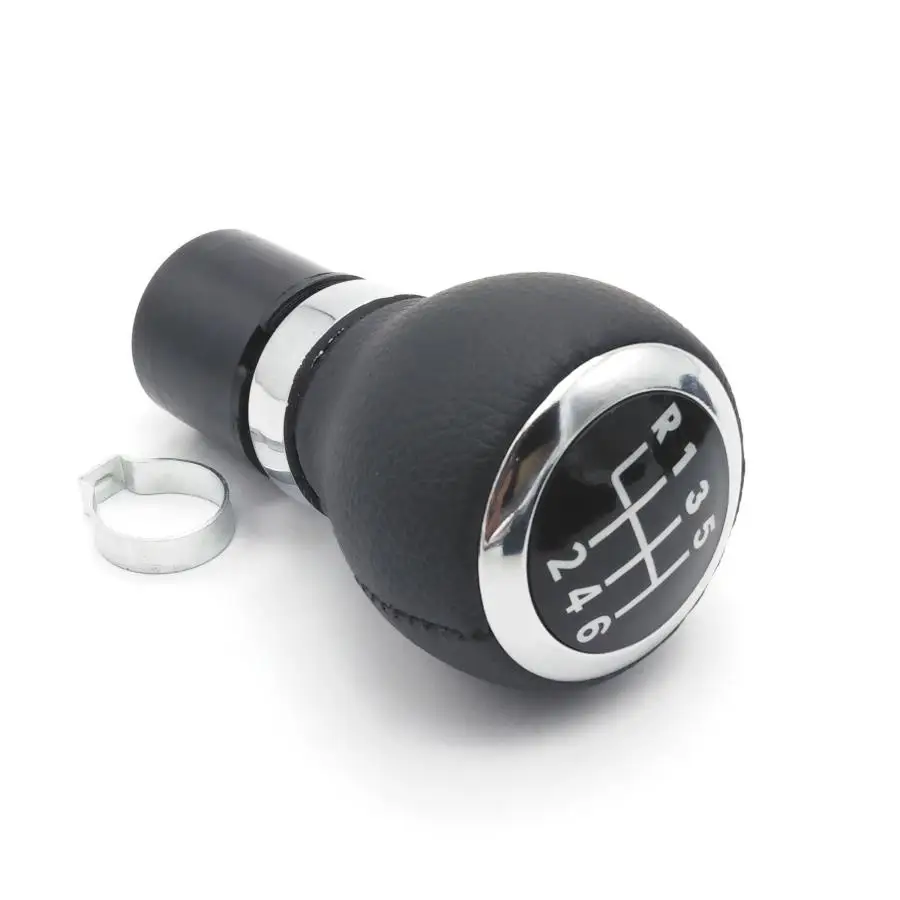 Car 6 Speed Gear Stick Shift Knob With Leather Boot 3C0711113A For VW Passat B6 2006 2007 2008 2009 2010