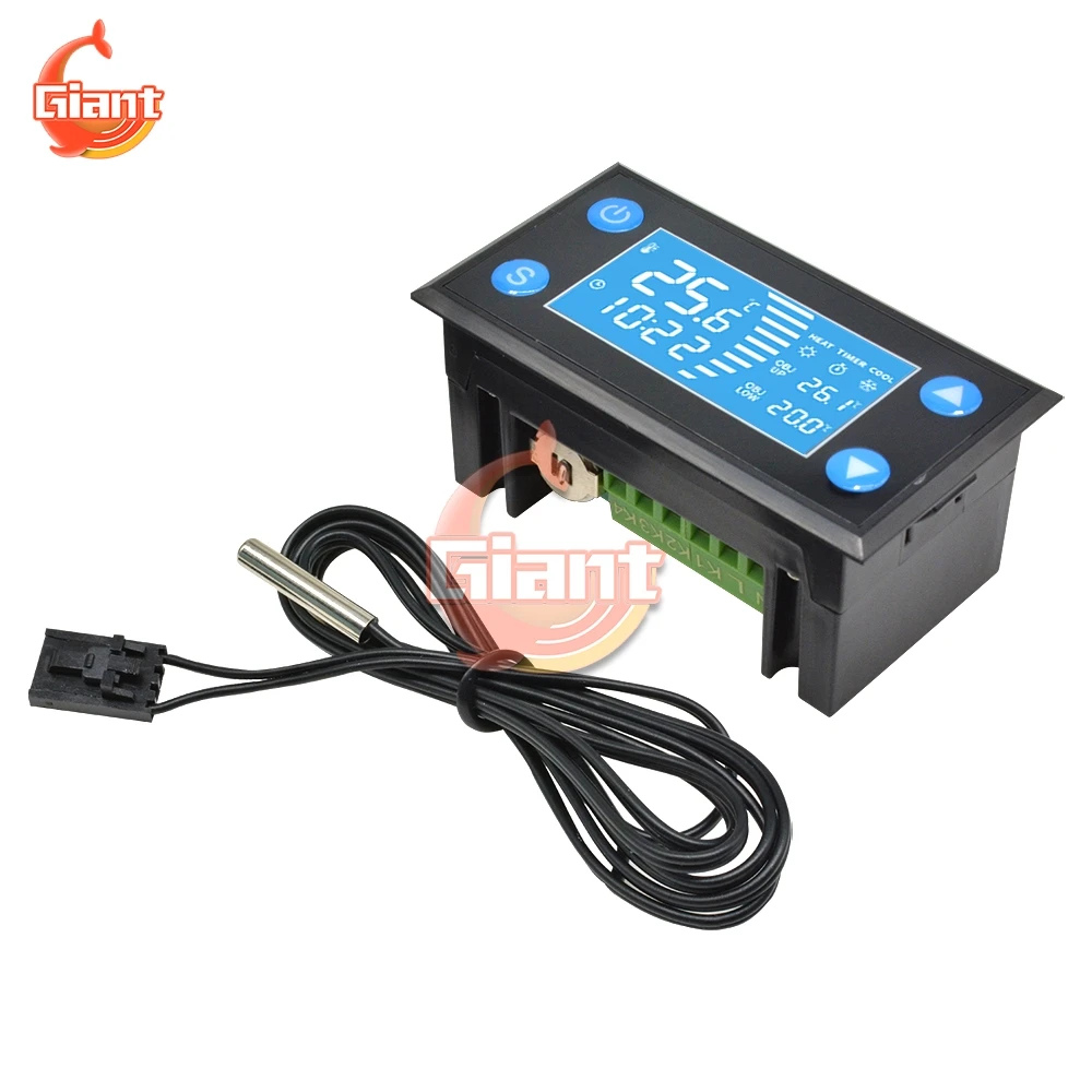 Imagem -06 - Digital Sensor de Temperatura Medidor de Umidade Termômetro Higrômetro Medidor Controlador de Umidade W1213 Termostato W1212