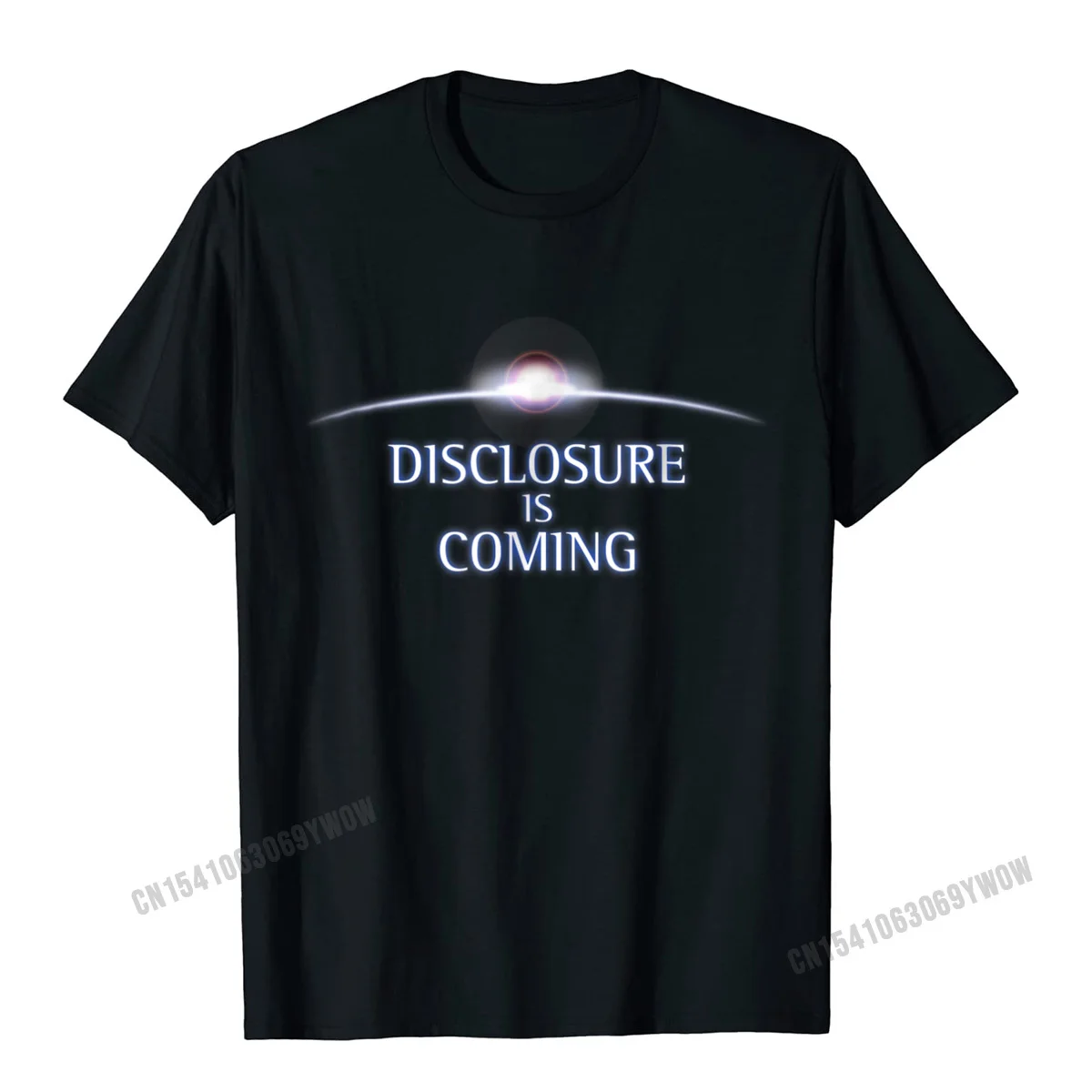 Alien UFO T Shirt - Disclosure Is We Are Not Alone Camisas Men T Shirts Customized Graphic Student Tops Tees Customized Cotton