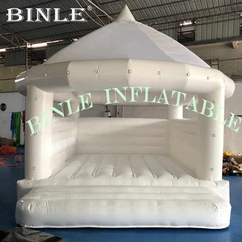 

Free Air Shipping 5x4m Commercial Giant White Inflatable Wedding Bouncer For Party