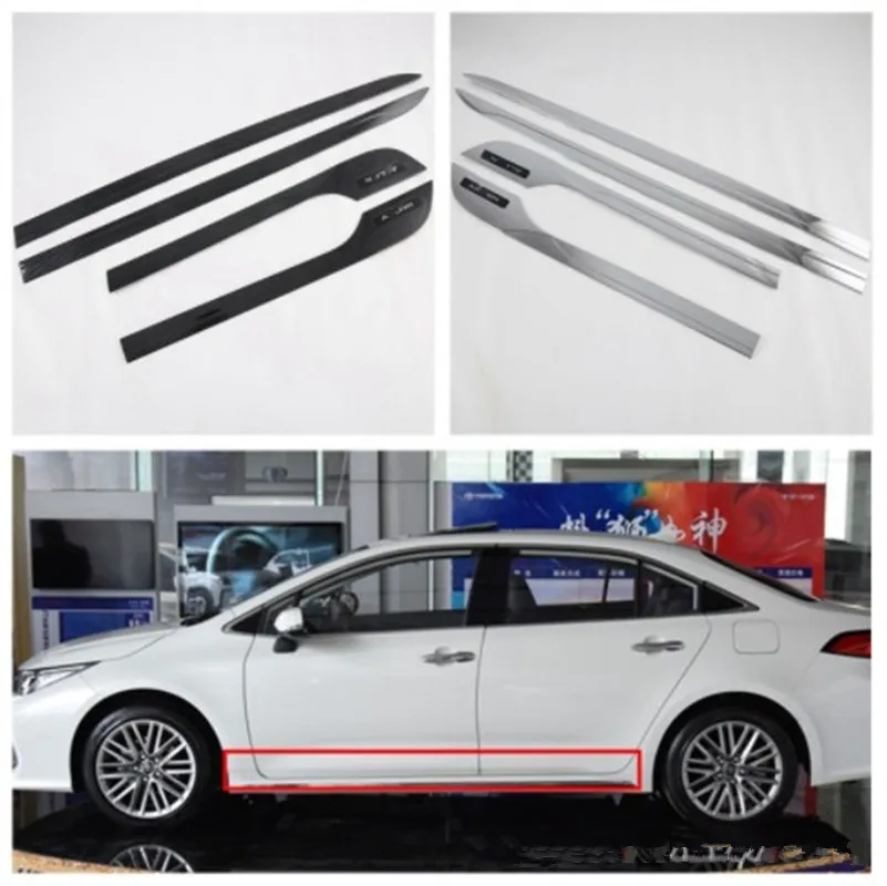 

Chrome ABS Carbon Fiber Car Body Edge Cover Trim Molding Garnish Bezel Styling Sticker Fit For Toyota Corolla Allion 2021