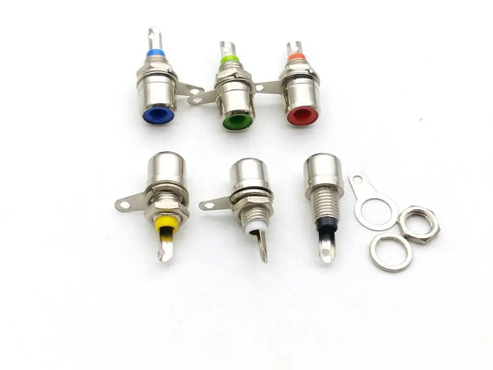 6pcs RCA Female Jack Chassis Mount connector